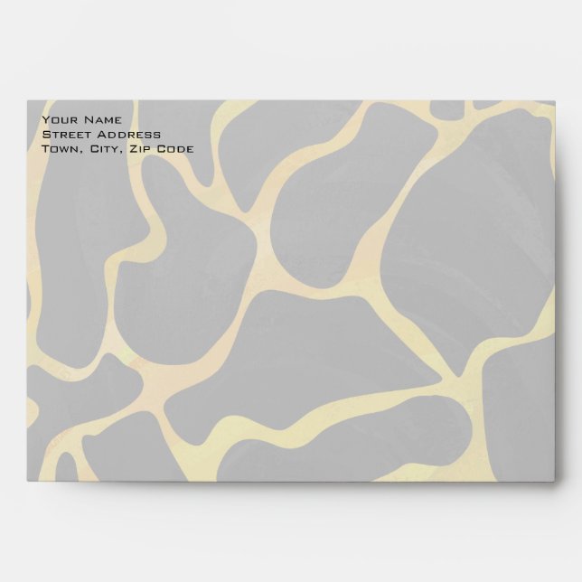 Giraffe Black and Yellow Print Envelope (Front)