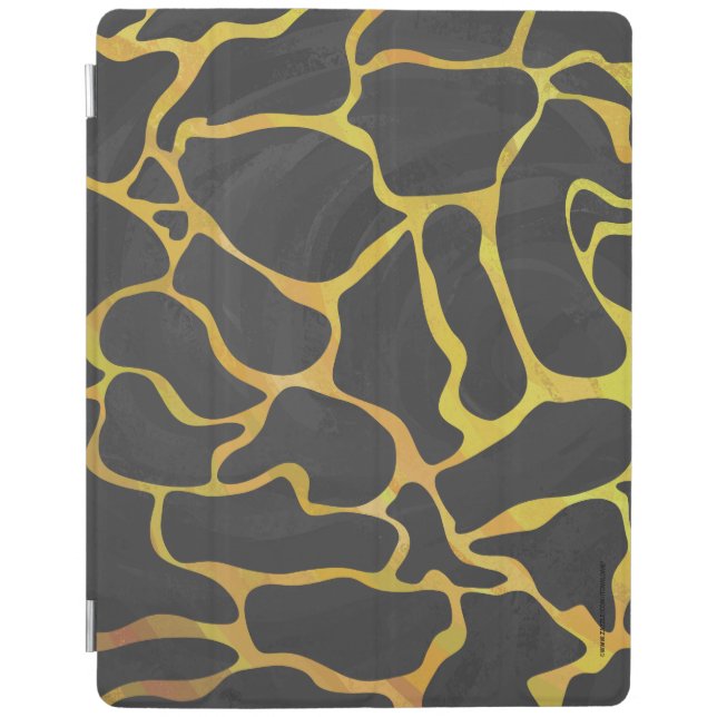 Giraffe Black and Yellow Print iPad Smart Cover (Front)
