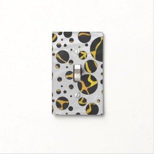 Giraffe Black and Yellow Print Light Switch Cover