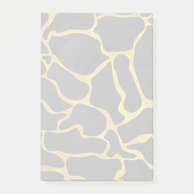 Giraffe Black and Yellow Print Post-it Notes (Front)