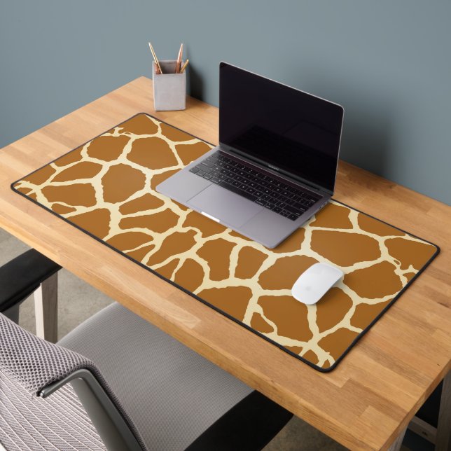 Giraffe Block Print Desk Mat (Office 2)