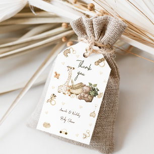 Giraffe Boho Nursery Baby Shower Thank You Gift Tags
