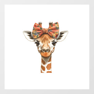 Giraffe Boho Wildflower Coquette Bow Mom Mothers D Wall Decal