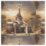 Giraffe Bongo Drum Player, Fabric