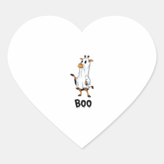 Giraffe Boo Halloween Classic T-Shirt_12 Heart Sticker