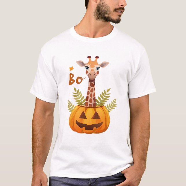 Giraffe Boo Halloween Classic T-Shirt_8 T-Shirt (Front)