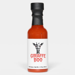 Giraffe Boo Halloween. Creepy Psychedelic Giraffe Hot Sauces