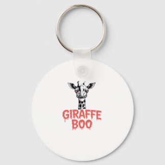 Giraffe Boo Halloween. Creepy Psychedelic Giraffe Keychain