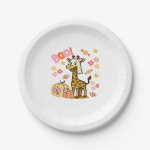 Giraffe Boo Halloween, Cute Giraffe, Spooky Animal Paper Plates