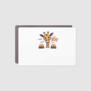 Giraffe Boo Halloween - Funny Spooky Animal Essent Car Magnet