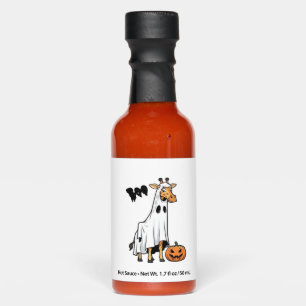 Giraffe Boo Halloween Oversized T-Shirt_1 Hot Sauces