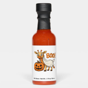 Giraffe Boo Spooky Season Halloween Costume Giraff Hot Sauces