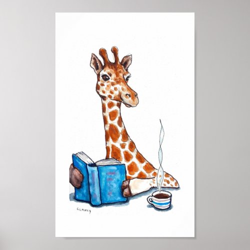 Giraffe book and beverage poster