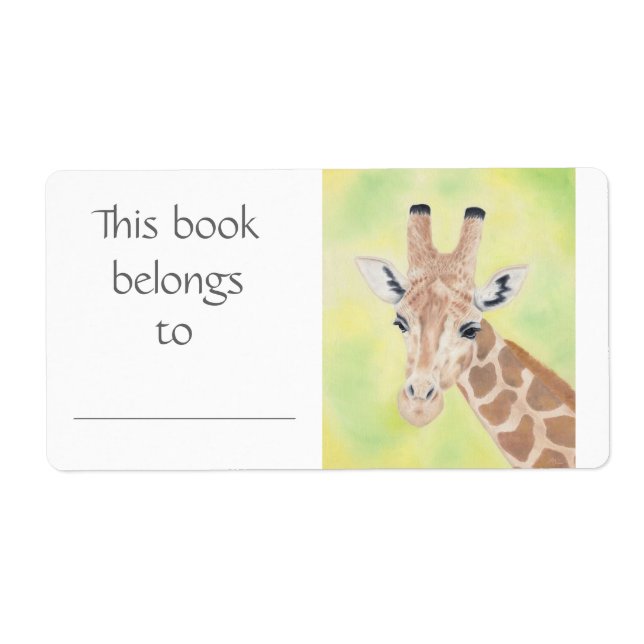 Giraffe book label (Front)