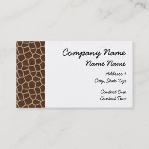 Giraffe Border Business Card