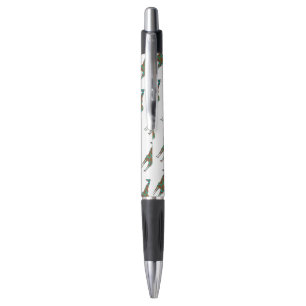Giraffe Brown and Teal Silhouette Pen