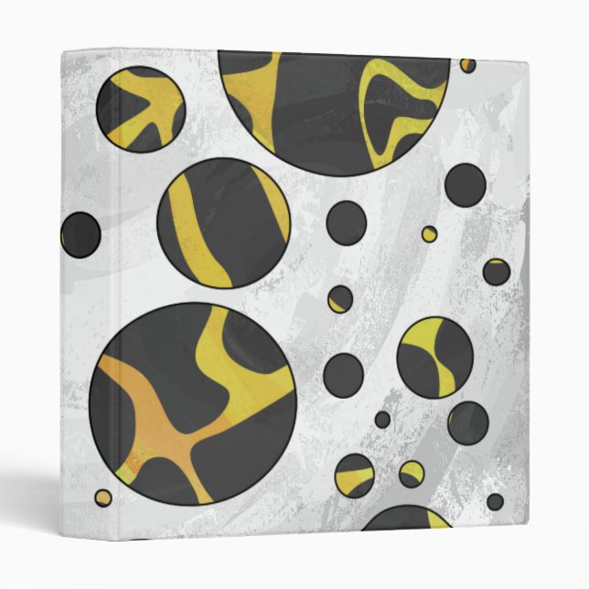 Giraffe Brown and Yellow Print Binder (Front/Spine)