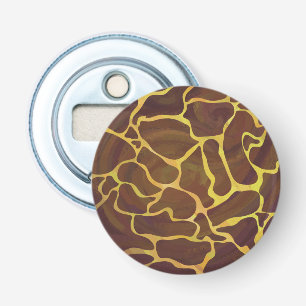 Giraffe Brown and Yellow Print Bottle Opener