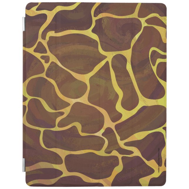 Giraffe Brown and Yellow Print iPad Smart Cover (Front)