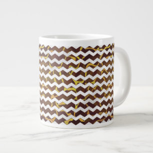 Giraffe Brown and Yellow Print Large Coffee Mug