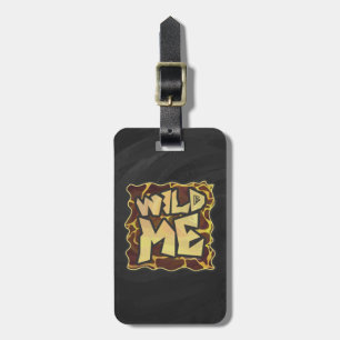 Giraffe Brown and Yellow Print Luggage Tag