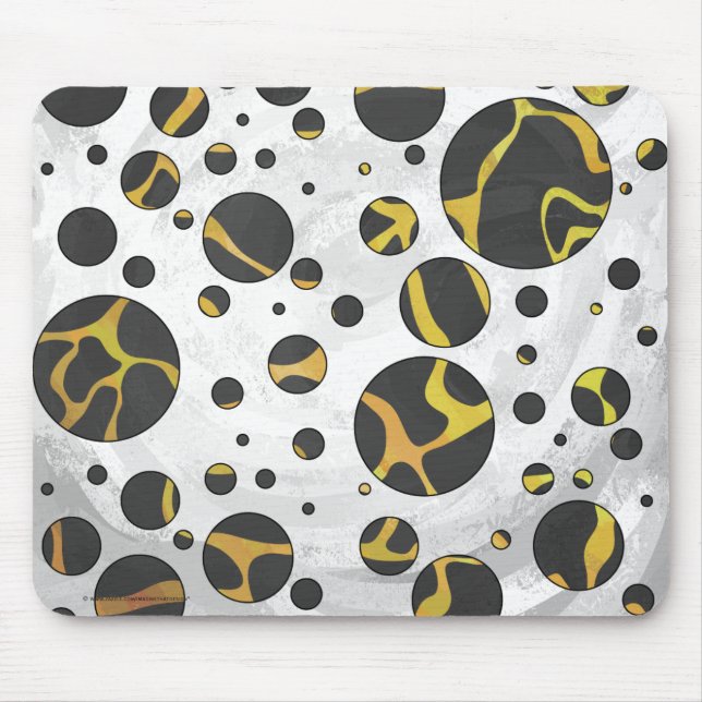 Giraffe Brown and Yellow Print Mouse Pad (Front)