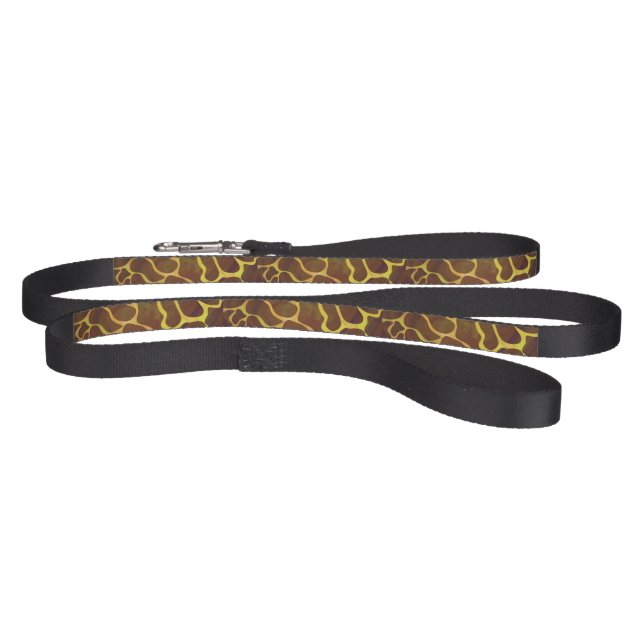 Giraffe Brown and Yellow Print Pet Leash (Full)