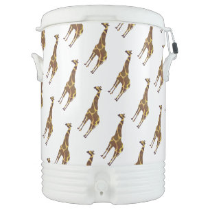 Giraffe Brown and Yellow Silhouette Beverage Cooler