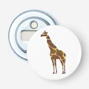 Giraffe Brown and Yellow Silhouette Bottle Opener