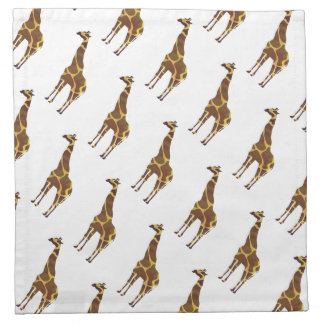 Giraffe Brown and Yellow Silhouette Cloth Napkin