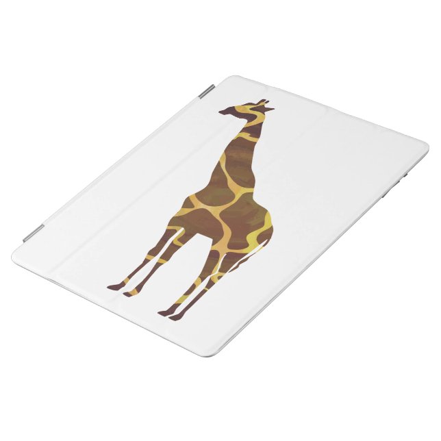 Giraffe Brown and Yellow Silhouette iPad Smart Cover (Side)