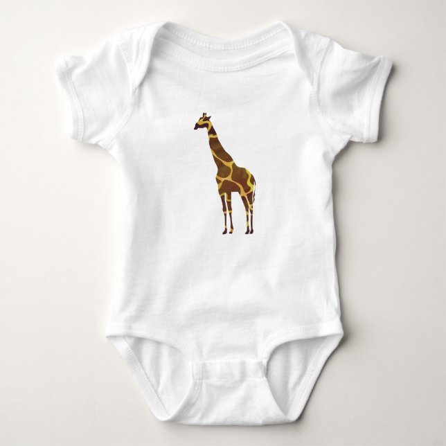 Giraffe Brown and Yellow Silhouette Shirts (Front)