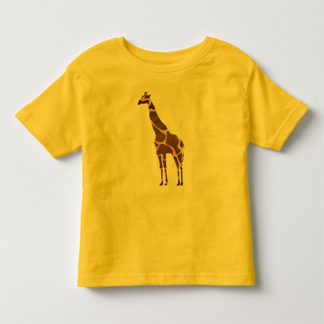 Giraffe Brown and Yellow Silhouette Shirts (Front)
