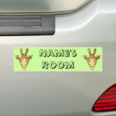 Giraffe Bumper Sticker (On Car)