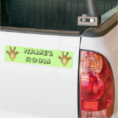 Giraffe Bumper Sticker (On Truck)