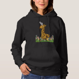Giraffe Bunny Ears Animal Cute Easter 2023 Boys Gi Hoodie