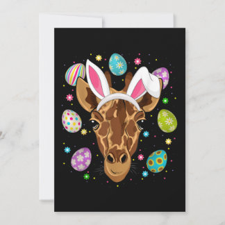Giraffe Bunny Easter Egg Lover Funny Giraffe Invitation