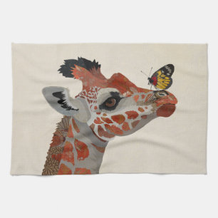 GIRAFFE & BUTTERFLY KITCHEN TOWEL