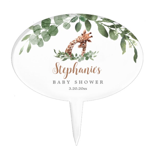 Giraffe cake pick baby shower decor (Front)