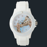 Giraffe & Calf Watch<br><div class="desc">Reproduced from a charming acrylic & watercolour original illustration of a giraffe and her calf.</div>