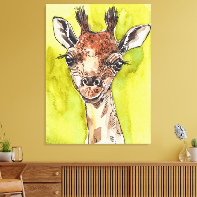 Giraffe Canvas Print (Insitu(LivingRoom))