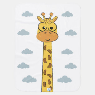 Giraffe Cartoon Kids Baby Blanket