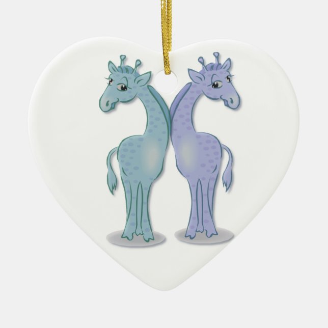 Giraffe Cartoon Ornament (Front)