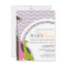 Giraffe chevron baby twins shower invites
