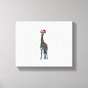 Giraffe Christmas _1 Canvas Print