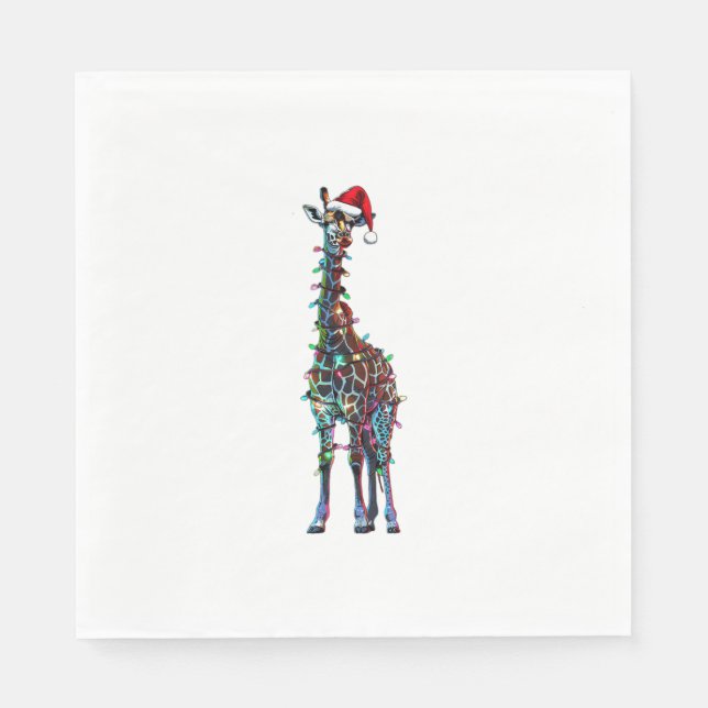Giraffe Christmas  _1 Napkins (Front)