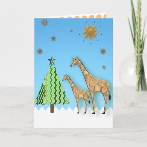 GIRAFFE cHRISTMAS Card