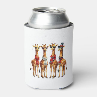Giraffe Christmas Chic Oversized T-Shirt Can Cooler
