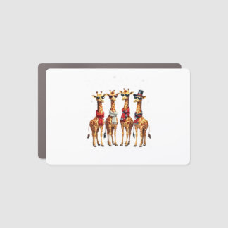 Giraffe Christmas Chic Oversized T-Shirt Car Magnet