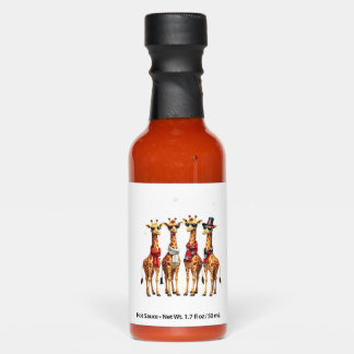 Giraffe Christmas Chic Oversized T-Shirt Hot Sauces
